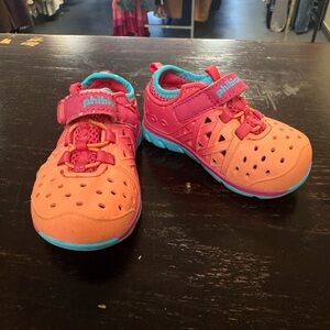 Stride Rite Kids Shoes - Orange and Pink